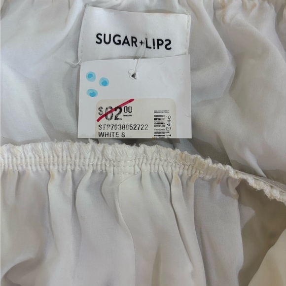 NWT White Eyelet Lace Backless Halter Romper Size Small - Picture 13 of 16